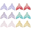 24Pcs 6 Colors Transparent Spray Painted Glass Pendants GLAA-FS0001-90-1