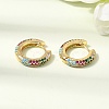 Brass Micro Pave Cubic Zirconia Hoop Earrings KK-CBA8324-24G-3