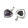 Natural Amethyst Pendants G-C114-03P-24-2