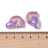 Glitter Plated Resin Cabochons RESI-H163-07D-3