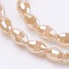 Electroplate Glass Beads Strands EGLA-J013-4X6mm-F18-3