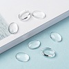 (Old Sku: GGLA-G010)Transparent Oval Glass Cabochons GGLA-R022-14x10-7
