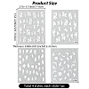 4Pcs 4 Styles Flower Pattern Self Adhesive PET Nail Art Stickers Decals MRMJ-SP0001-22-2