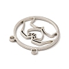 Non-Tarnish 201 Stainless Steel Outline Pendants STAS-E175-02P-2