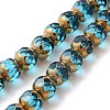 Transparent Electroplate Glass Beads Strands GLAA-G098-01-2