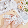2Pcs 2 Styles 3D Flower Polyester Embroidery Sew on Appliques DIY-CY0001-03A-3