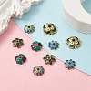 10Pcs 5 Style Alloy Enamel Bead Caps ENAM-YW0003-22-5