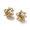Brass with Glass Pendants KK-K355-04G-2