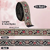 Sparkle Polyester Flower Embroidery Ribbons SRIB-WH0011-266B-2