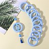 9Pcs Ring Food Grade Eco-Friendly Silicone Focal Beads JX895D-7