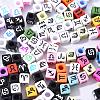 240Pcs 6 Style Opaque Acrylic European Beads OPDL-YW0001-01-1