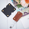 2Pcs 2 Colors Wide Imitation Leather Cable Keepers AJEW-GF0006-46-5