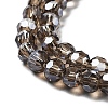 Electroplate Transparent Glass Beads Strands X-EGLA-A035-T4mm-A16-3