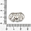 Brass Crystal Rhinestone Oval with 2 Flower Multi-Strands Links KK-P306-20P-4