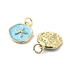 Brass Enamel Charms KK-L237-022G-02-2