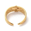 Ion Plating(IP) 304 Stainless Steel Mushroom Open Cuff Ring for Women RJEW-K245-29G-2