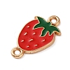 Fruit Theme Alloy Enamel Connector Charms AL-CBA95F4-01KCG-06-2