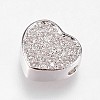 Brass Micro Pave Cubic Zirconia Beads LS-KK-I614-055P-1