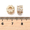 Brass Micro Pave Clear Cubic Zirconia Beads KK-XCP0001-92G-2