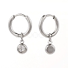 304 Stainless Steel Huggie Hoop Earrings EJEW-JE04449-02-3