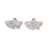 Non-Tarnish Leaf 304 Stainless Steel Stud Earrings for Women EJEW-L272-034P-05-1