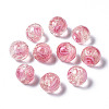 Handmade Luminous Inner Flower Lampwork Beads LAMP-TD001-8mm-03-01-2