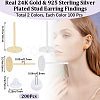 200Pcs 2 Colors 304 Stainless Steel Stud Earring Findings STAS-BBC0004-88-2