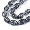 Transparent Crackle Glass Beads Strands GLAA-S192-B-010I-3