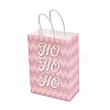 Christmas Printed Rectangle Paper Packing Bags with Handles CARB-D016-04-3