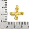 Synthetic Malachite & 304 Stainless Steel Cross Pendants STAS-H221-01G-04-3
