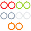 10Pcs 5 Colors Silicone Rings AJEW-GF0005-71-1