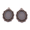 Alloy Pendant Cabochon Settings PALLOY-E460-22R-1
