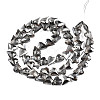 Electroplate Transparent Glass Beads Strands EGLA-N002-44-11-2