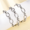 10MM 304 Stainless Steel Oval Link Chain Necklaces for Women NJEW-G194-04P-2