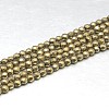Natural Pyrite Beads Strands X-G-J002-19-1