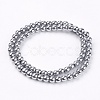 Non-magnetic Synthetic Hematite Beads Strands G-S096-6mm-3-2