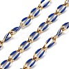Ion Plating(IP) 304 Stainless Steel Enamel Twisted Oval Link Chains CHS-K019-02G-01-1