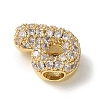 Brass Micro Pave Cubic Zirconia Beads KK-P290-61G-P-2