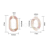 100Pcs 2 Styles Transparent Acrylic Linking Rings OACR-CJ0001-17-2