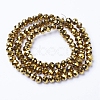 Electroplate Transparent Glass Beads Strands EGLA-A034-T1mm-UA01-2