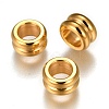 304 Stainless Steel Grooved Beads STAS-I117-16A-G-2