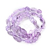 Natural Amethyst(Dyed & Heated) Beads Strands X-G-P497-01C-47-3