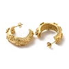 Ring with Flower 304 Stainless Steel Stud Earrings EJEW-C075-03G-2