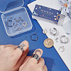DIY Star Moon Stainless Steel Charms Cuff Ring Making Kit DIY-SC0026-17P-3