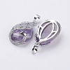 Natural Amethyst Pendants X-G-E442-04C-2