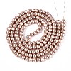 Baking Paint Pearlized Glass Pearl Round Bead Strands HY-Q003-6mm-11-01-2