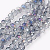 Electroplate Glass Beads Strands GLAA-K027-HR-B-2