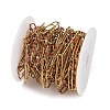 304 Stainless Steel Enamel Dapped Chain Oval Link Chains CHS-K021-15G-05-2