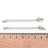 Brass with Cubic Zirconia Chain Extender KK-B102-41P-4