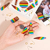 Resin & Walnut Pendants DIY Dangle Earrings Making Kits DIY-TA0011-03A-7